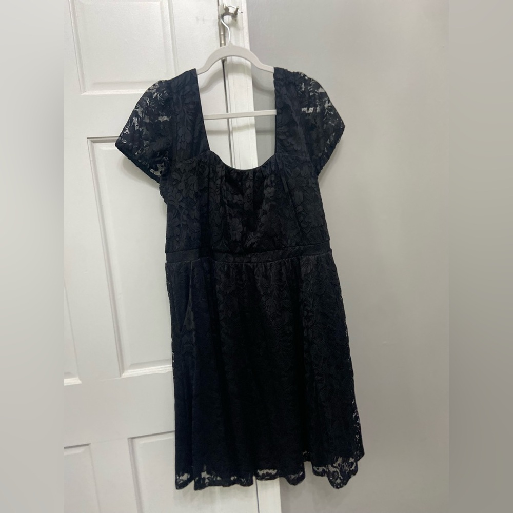 Short black lace dress from Torrid